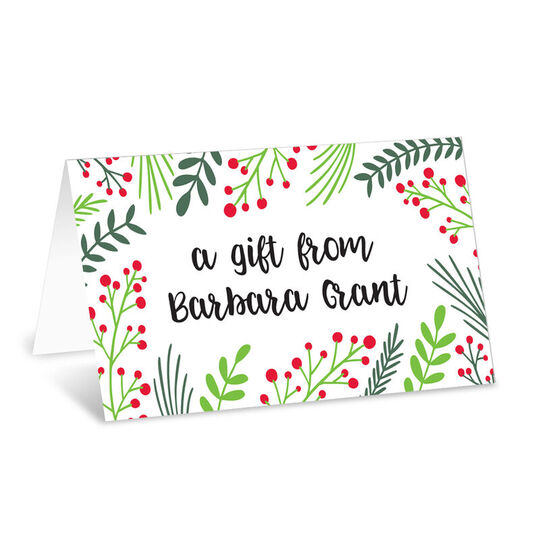 Christmas Berries Folded Enclosure Cards